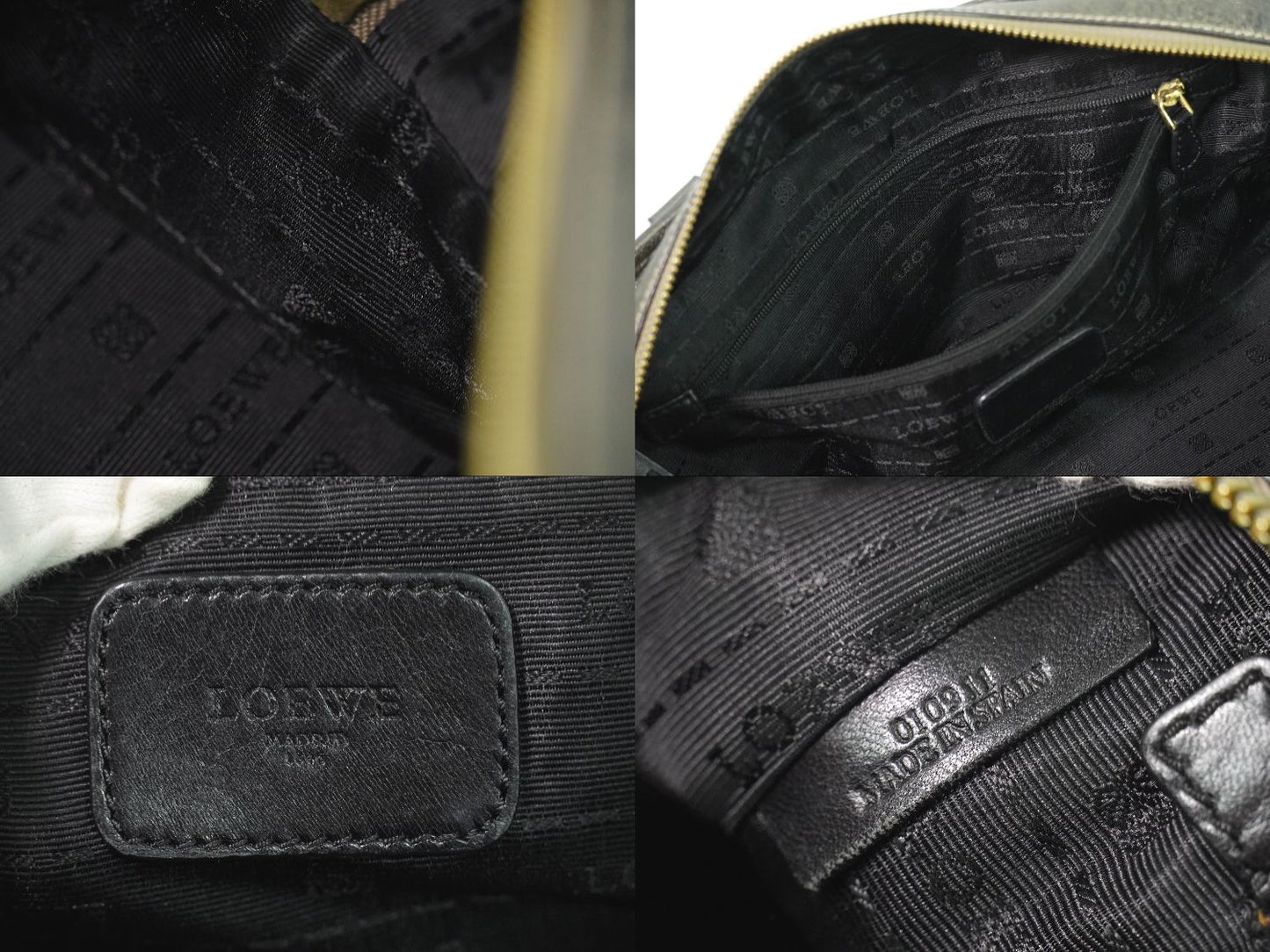 LOEWE アマソナ 28 アナグラム ミニ ボストンバッグ ブロンズ