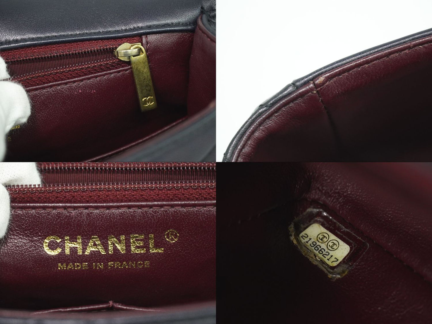 CHANEL ココマーク 波ステッチ ショルダーバッグ ブラック