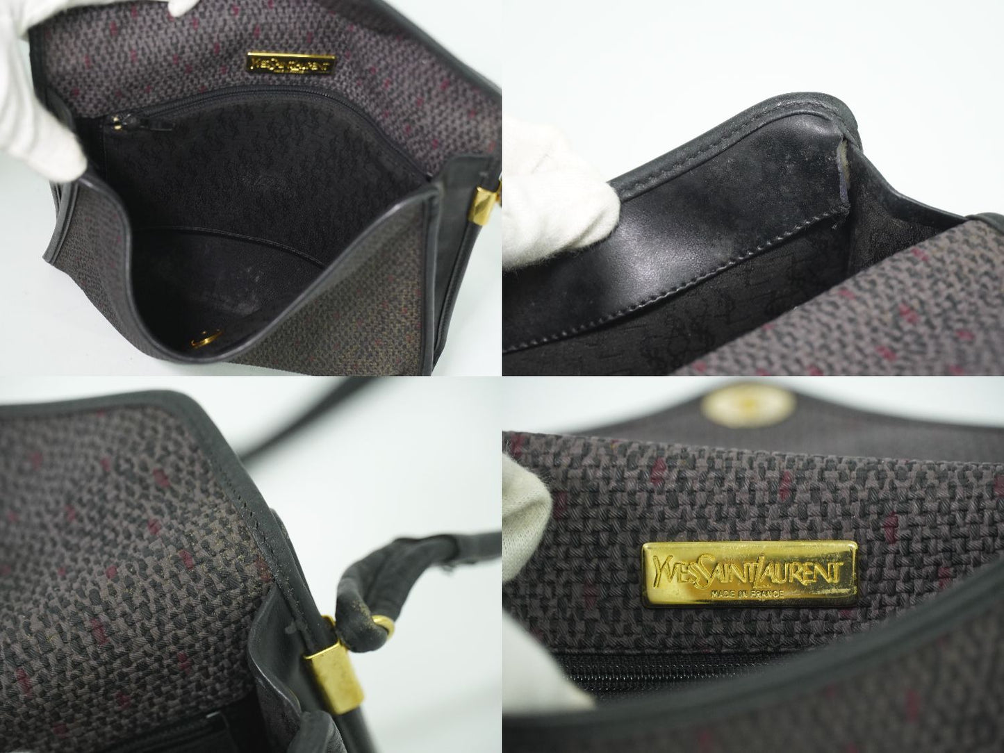 YVES SAINT LAURENT ショルダーバッグ ブラウン ブラック