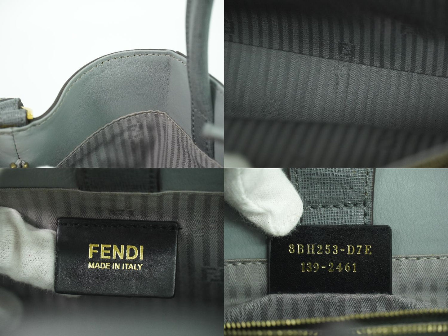 FENDI プチ トゥージュール 2WAY ショルダーバッグ グレー 8BH253
