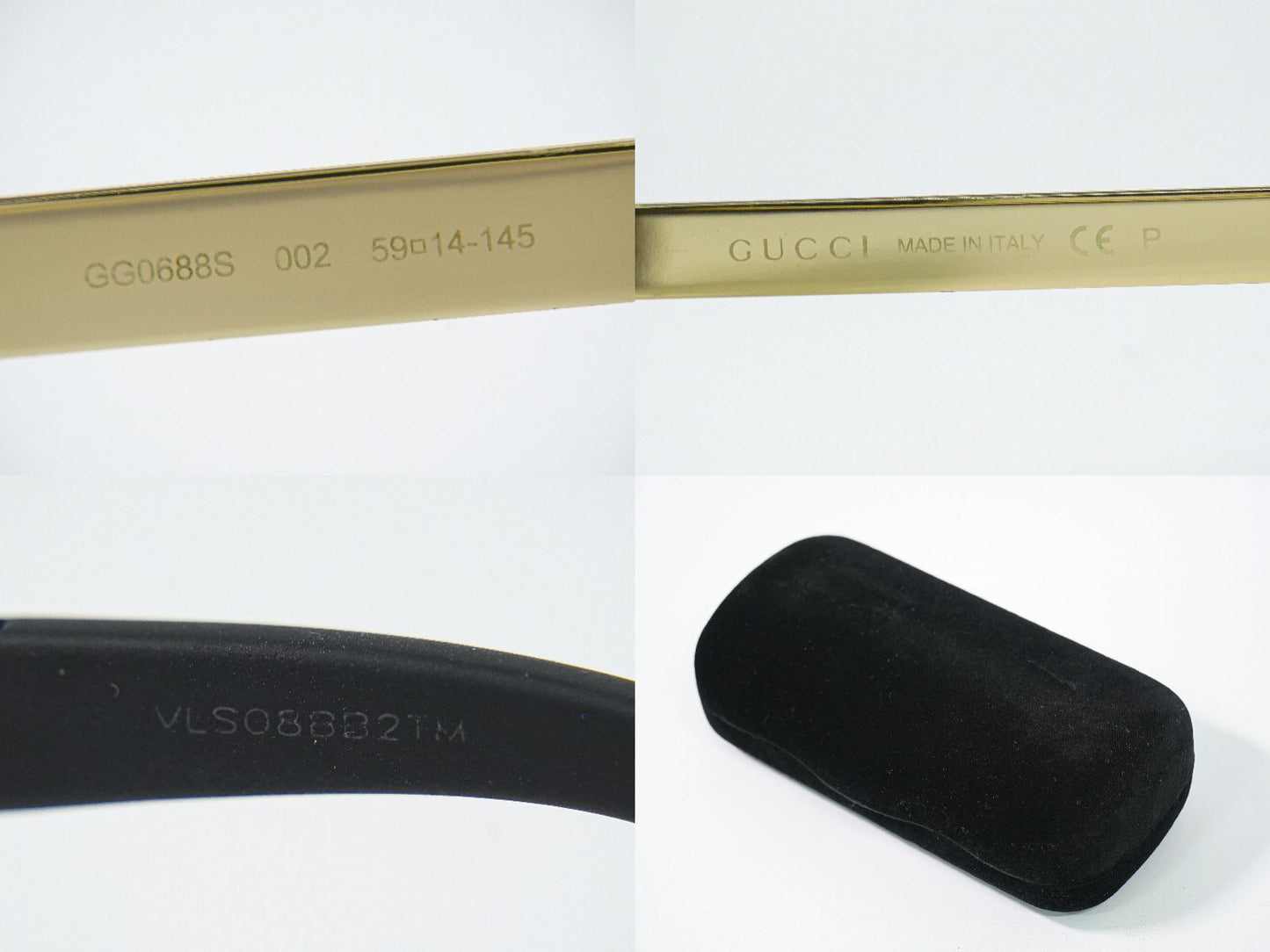 GUCCI べっ甲柄 サングラス プラスチック ブラウン ブラック GG0688S