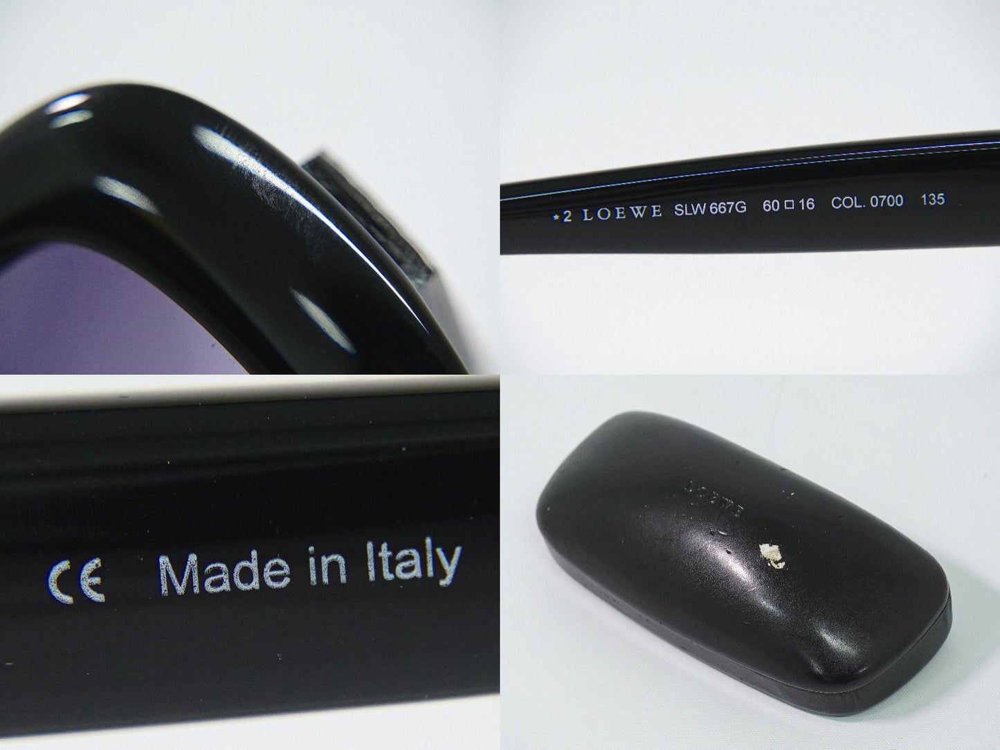 LOEWE プラスチック サングラス ブラック SLW667G