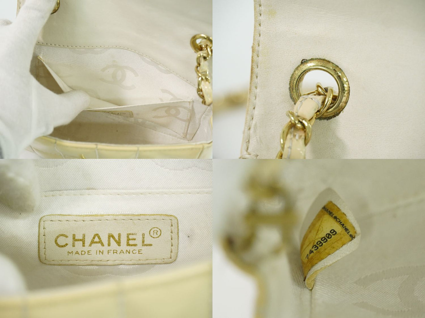 CHANEL ココマーク チョコバー ショルダーバッグ ベージュ