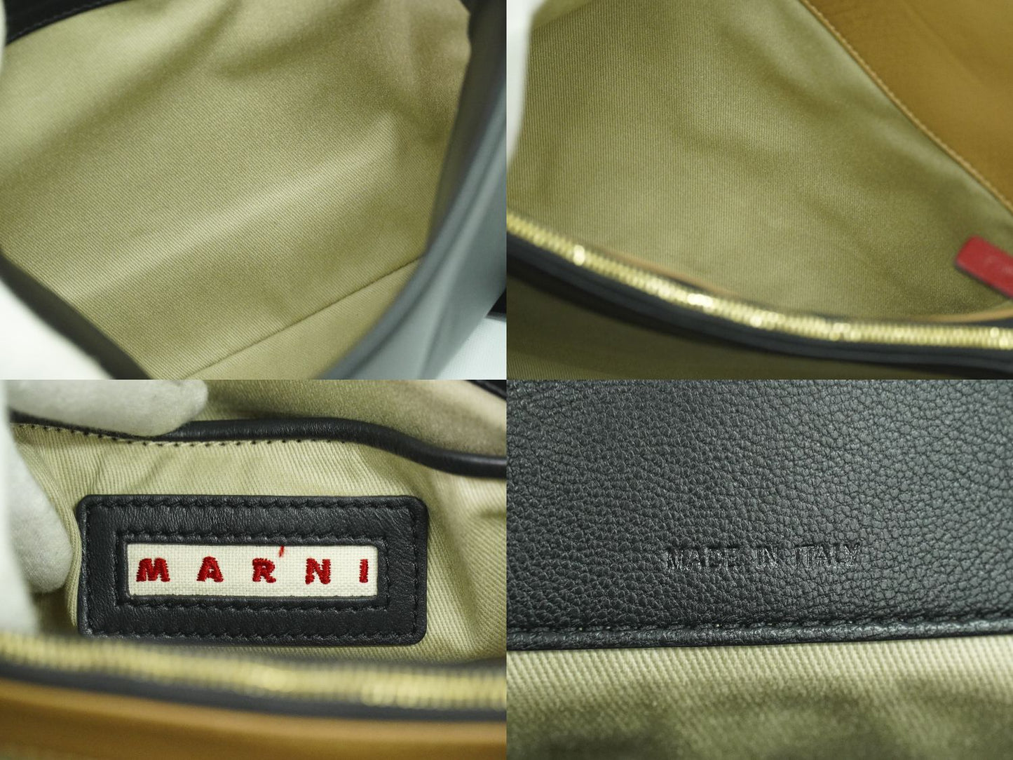 MARNI 2WAY ショルダーバッグ ブラック ベージュ レッド