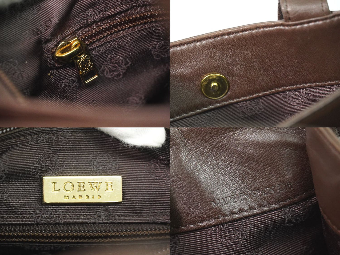 LOEWE アナグラム 2WAY ショルダーバッグ ブラウン