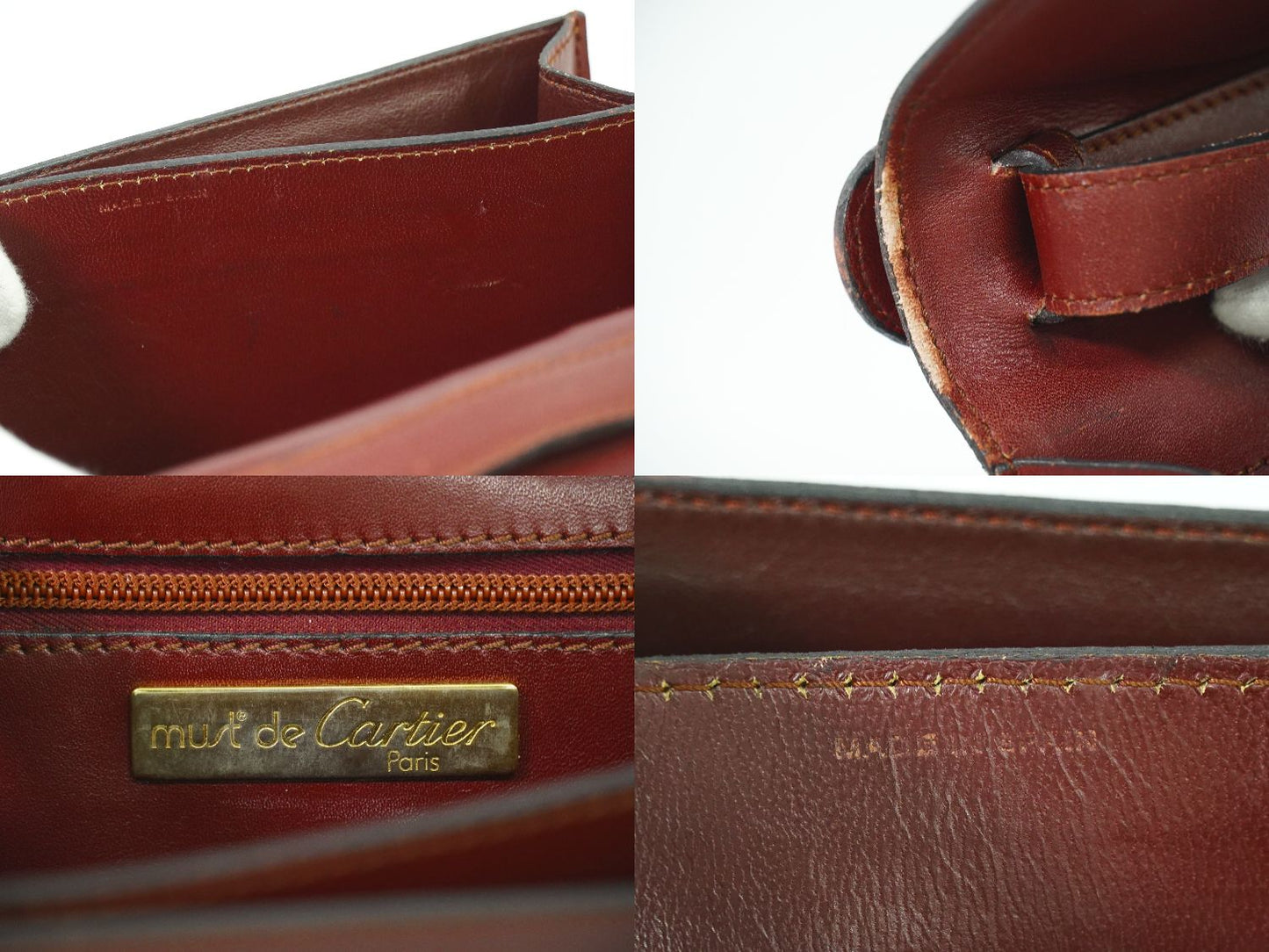 Cartier マストライン 2WAY ショルダーバッグ ボルドー