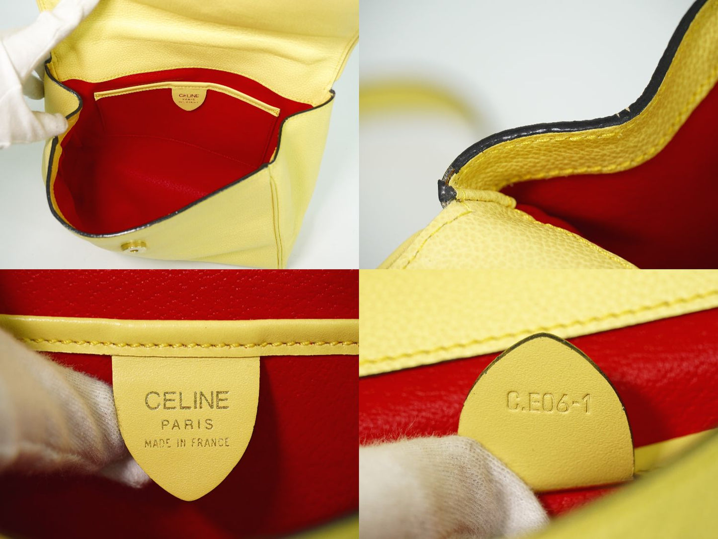 CELINE 2WAY ショルダーバッグ イエロー