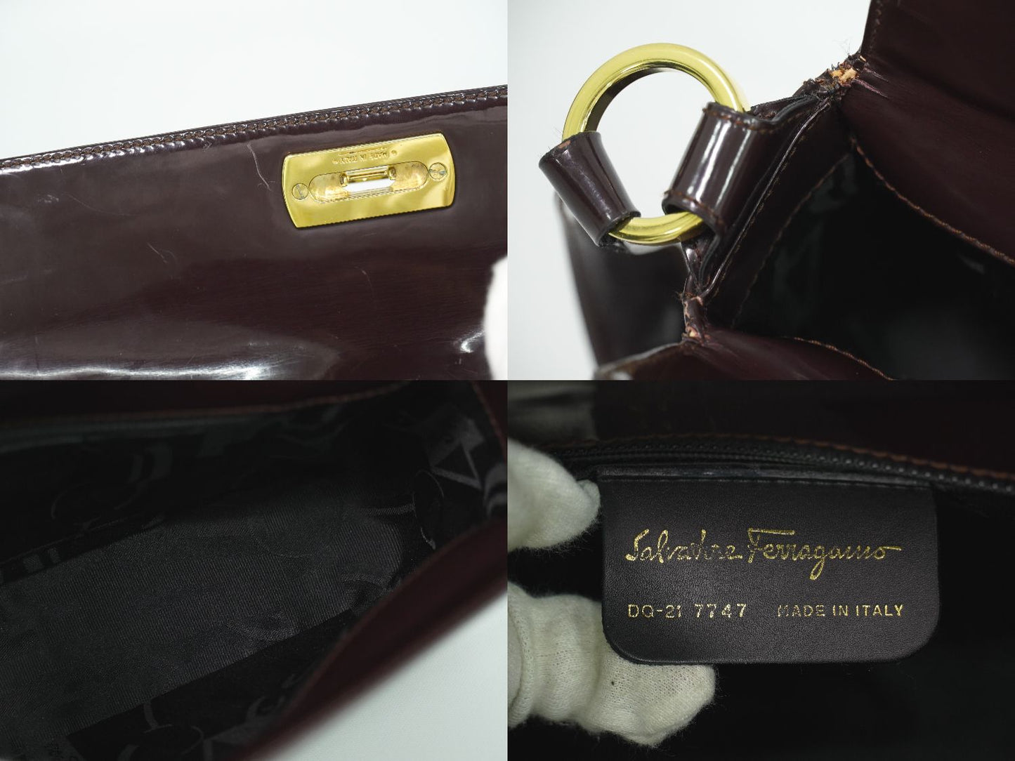 Salvatore Ferragamo ガンチーニ ショルダーバッグ ブラウン