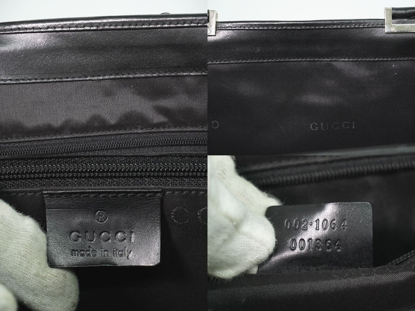 GUCCI ジャッキー GGキャンバス トートバッグ ブラック 002・1064