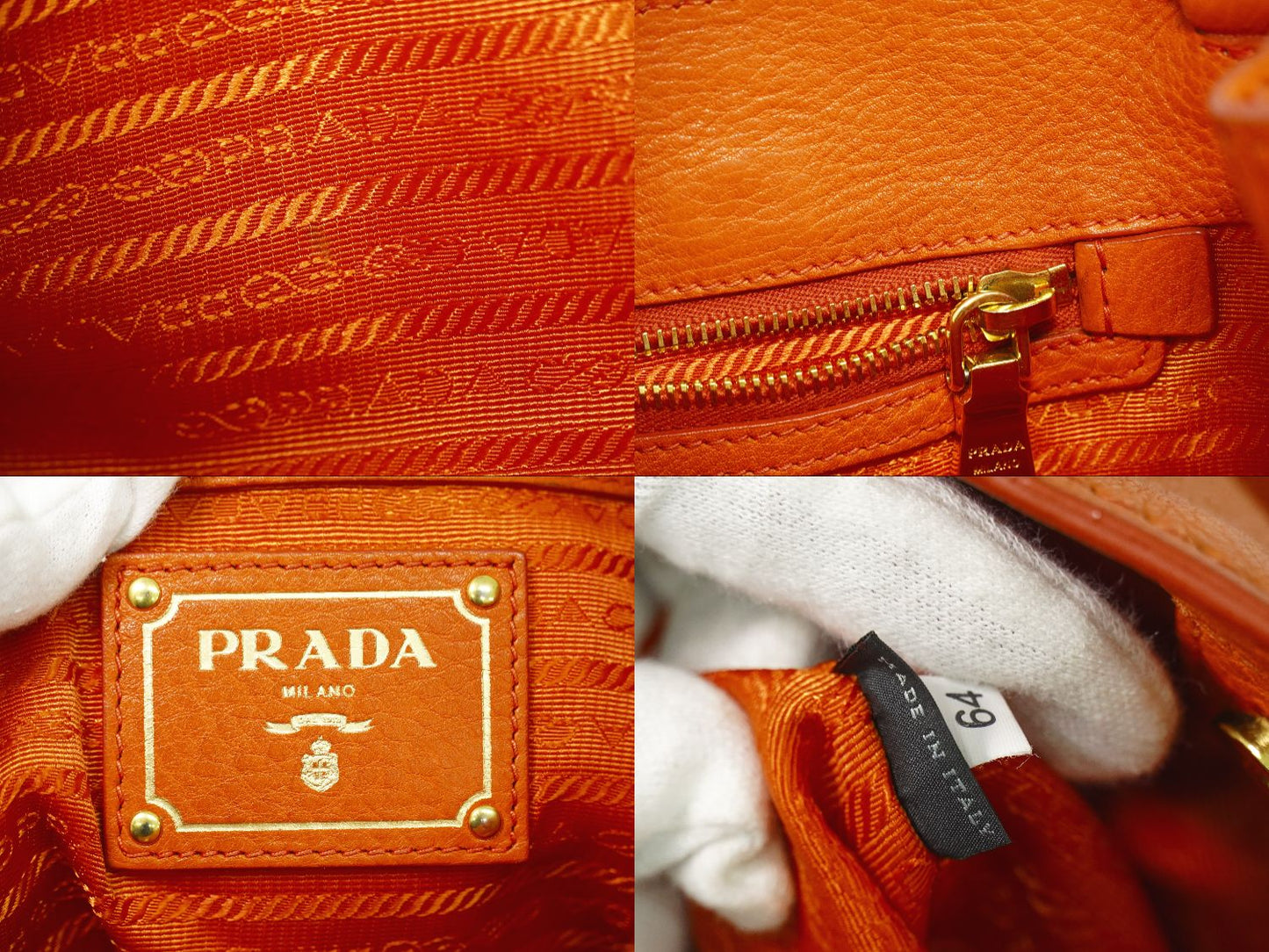 PRADA 2WAY ショルダーバッグ オレンジ