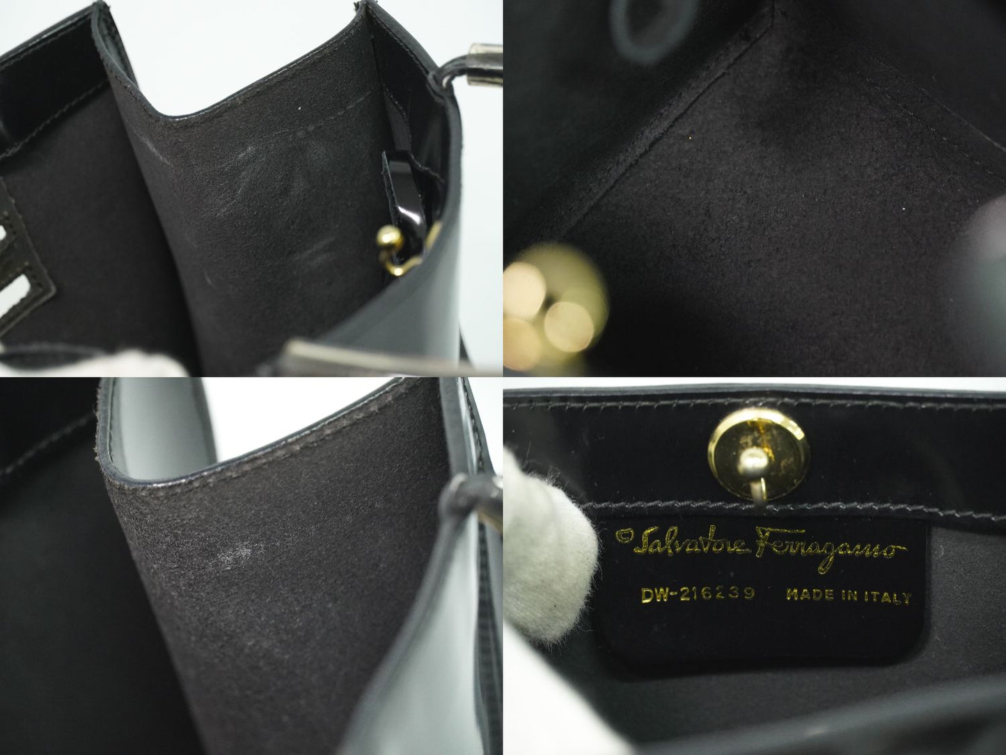 Salvatore Ferragamo パンプス モチーフ ハンドバッグ ブラック