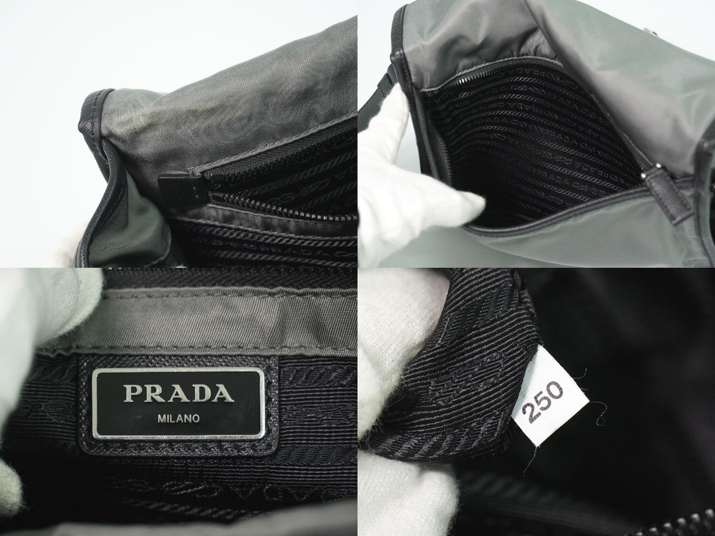 PRADA ショルダーバッグ グレー