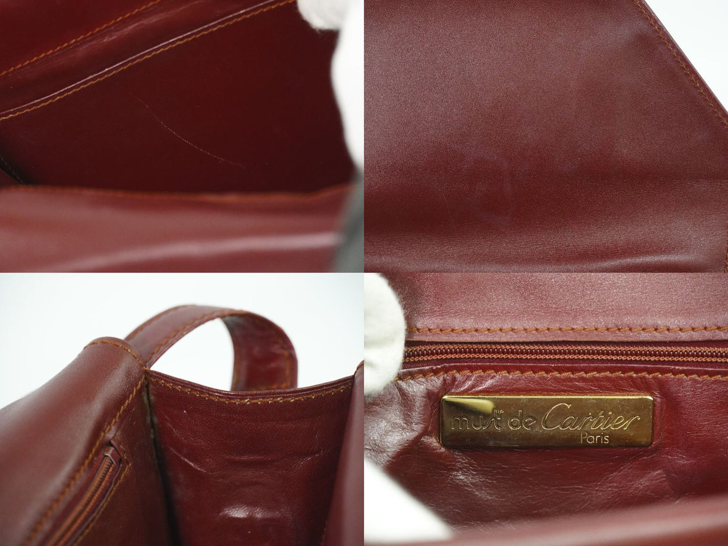 Cartier マストライン ショルダーバッグ ボルドー