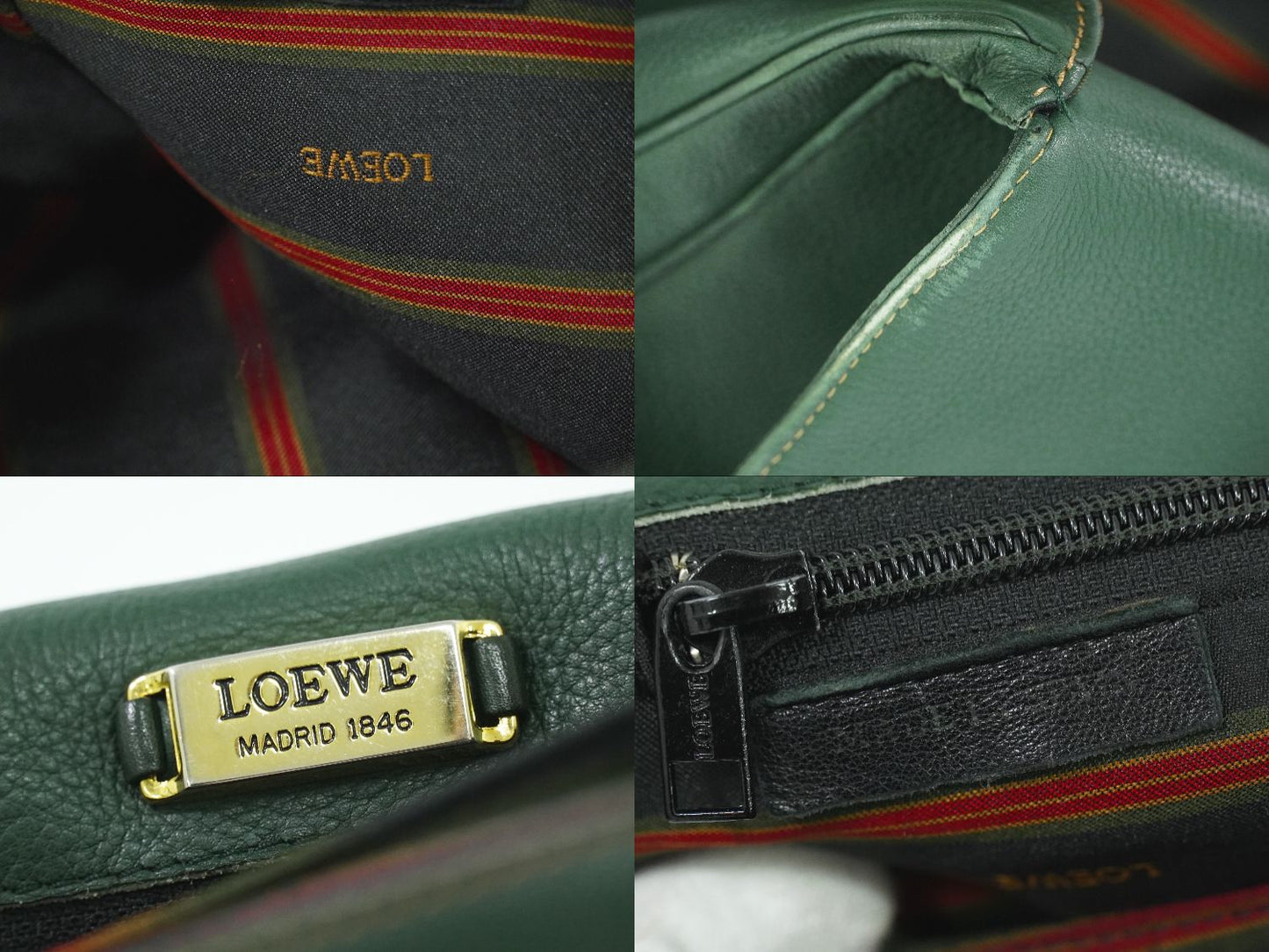 LOEWE アナグラム ショルダーバッグ グリーン