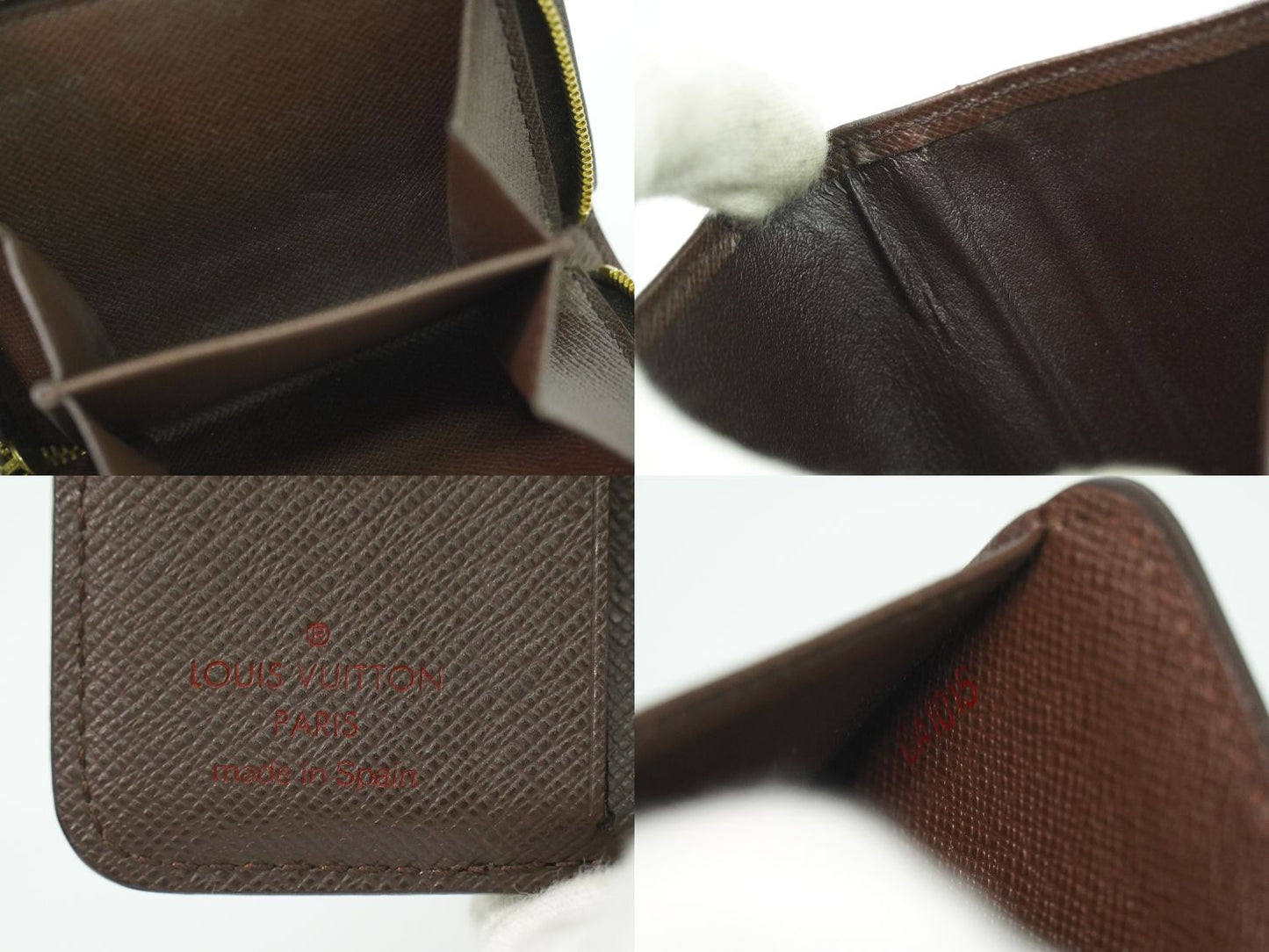 LOUIS VUITTON コンパクト ジップ ダミエ エベヌ 折財布 N61668