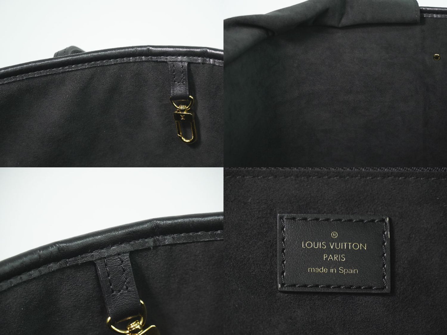 LOUIS VUITTON ネヴァーフル MM モノグラム アンプラント レザー トートバッグ クレーム M46039