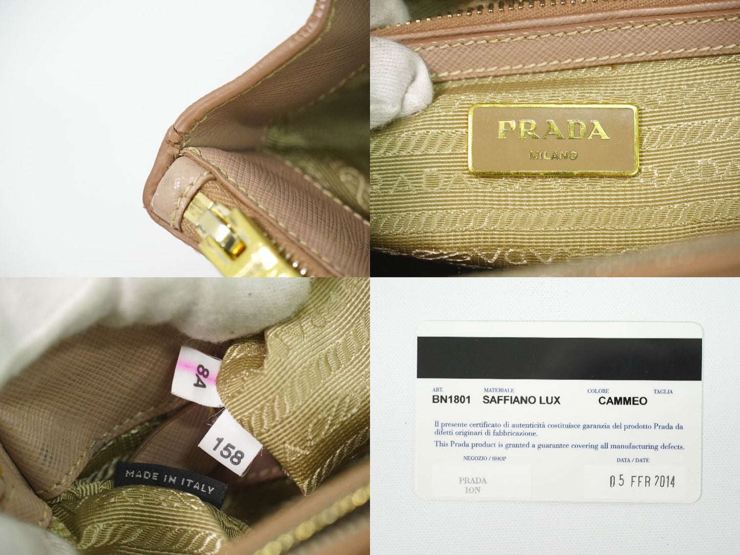 PRADA ガレリア 2WAY ショルダーバッグ ピンク BN1801
