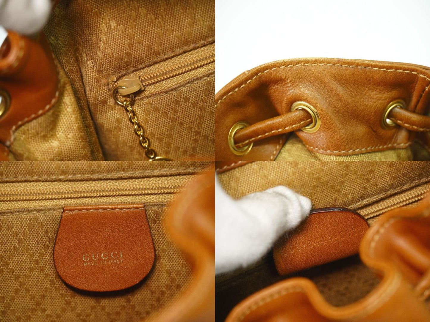GUCCI バンブー ミニ リュックサック ブラウン