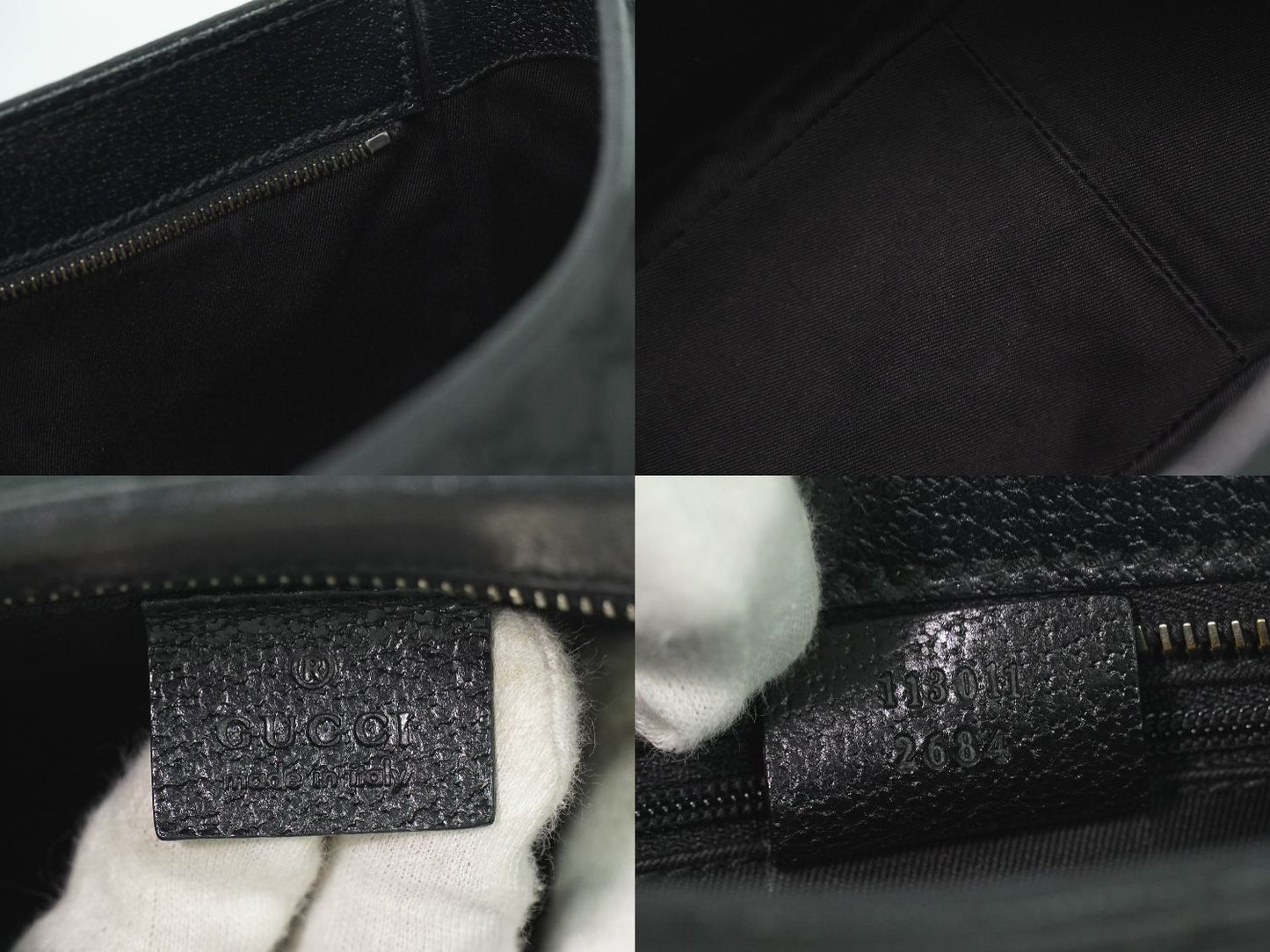 GUCCI GGキャンバス トートバッグ ブラック 113011