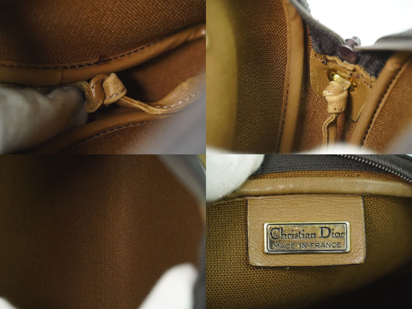 Christian Dior ハニカム柄 ショルダーバッグ ブラック