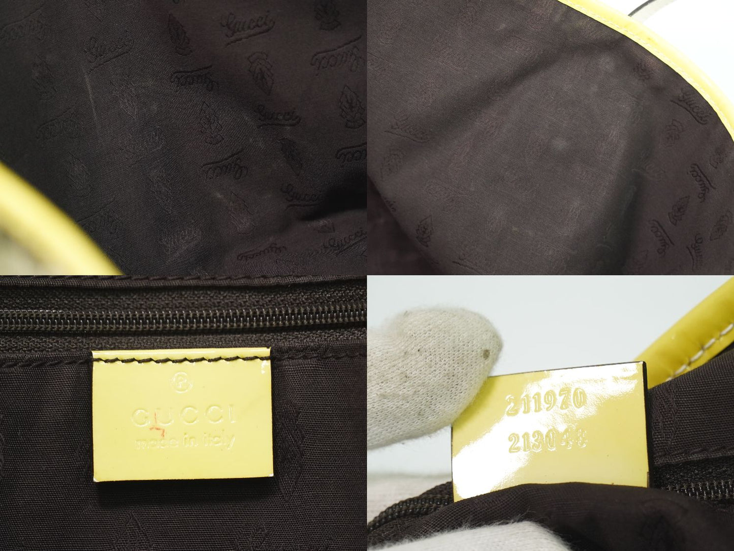 GUCCI シェリーライン GGキャンバス ショルダーバッグ ベージュ イエロー 211970