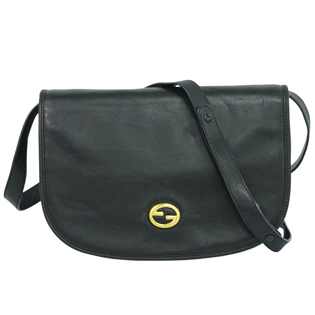 GUCCI インターロッキングG オールドグッチ ショルダーバッグ ブラック 