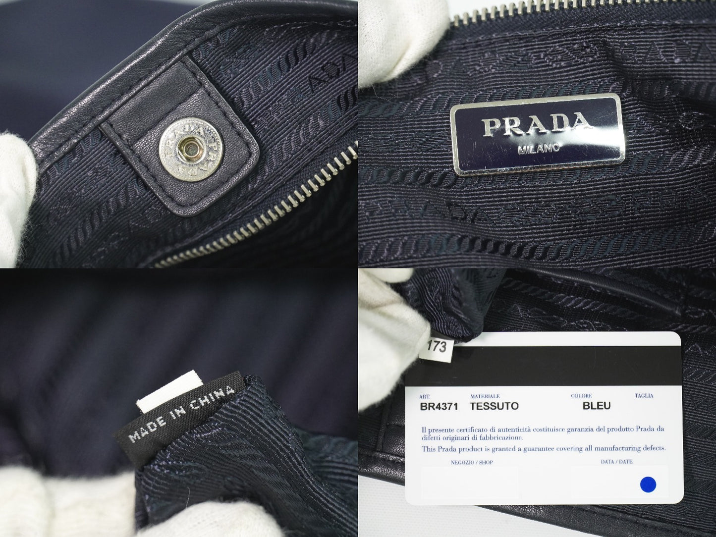 PRADA テスート ショルダーバッグ ネイビー BR4371