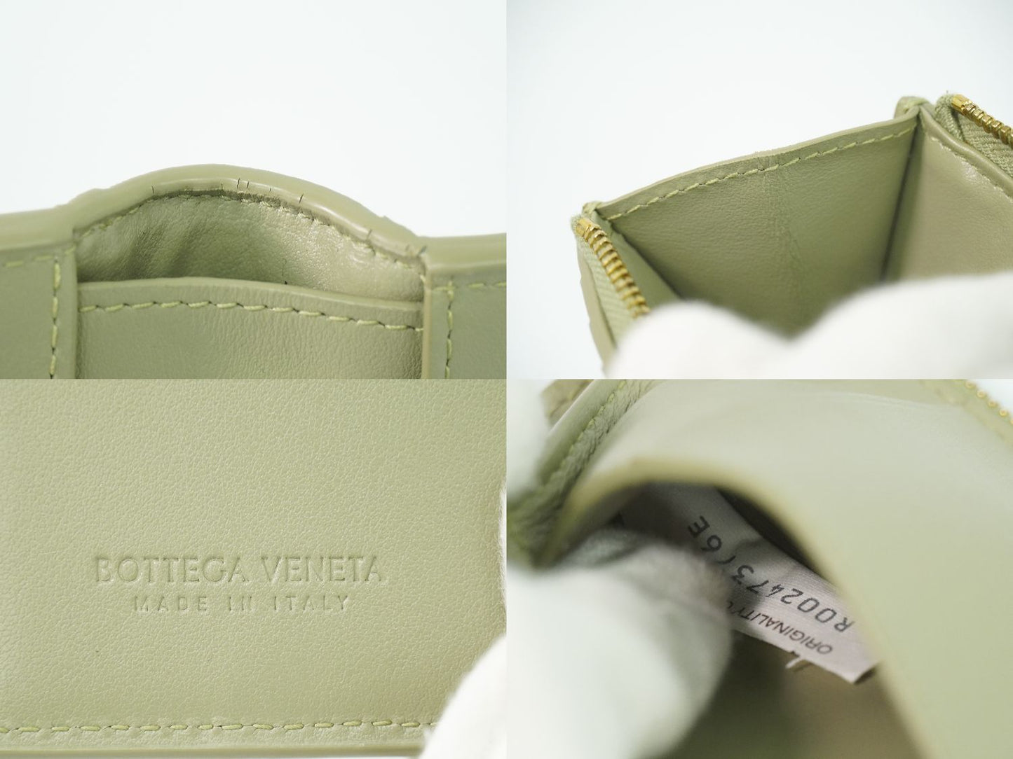 BOTTEGA VENETA カセット スモール 折財布 ライトカーキ