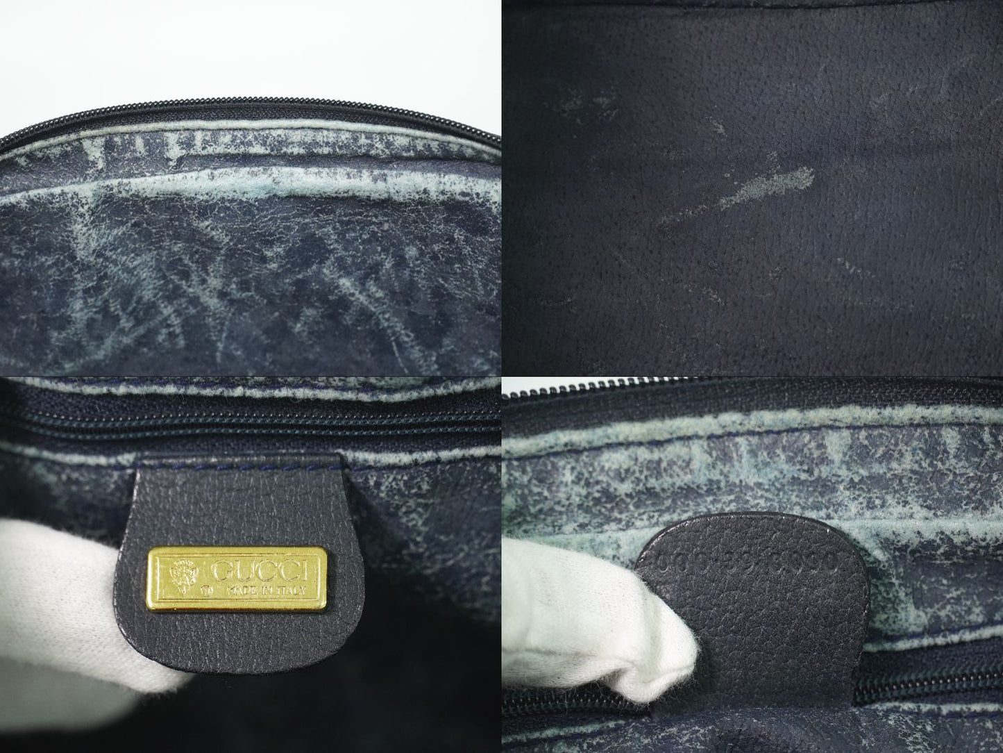 GUCCI GGスプリーム ハンドバッグ ネイビー