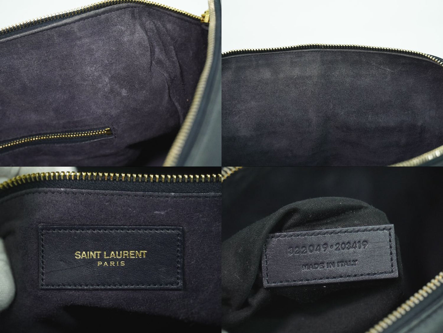 SAINT LAURENT クラシック ダッフル 2WAY ショルダーバッグ ネイビー 322049
