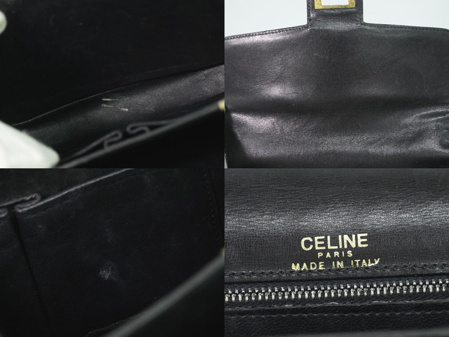 CELINE 馬車金具 ショルダーバッグ ブラック