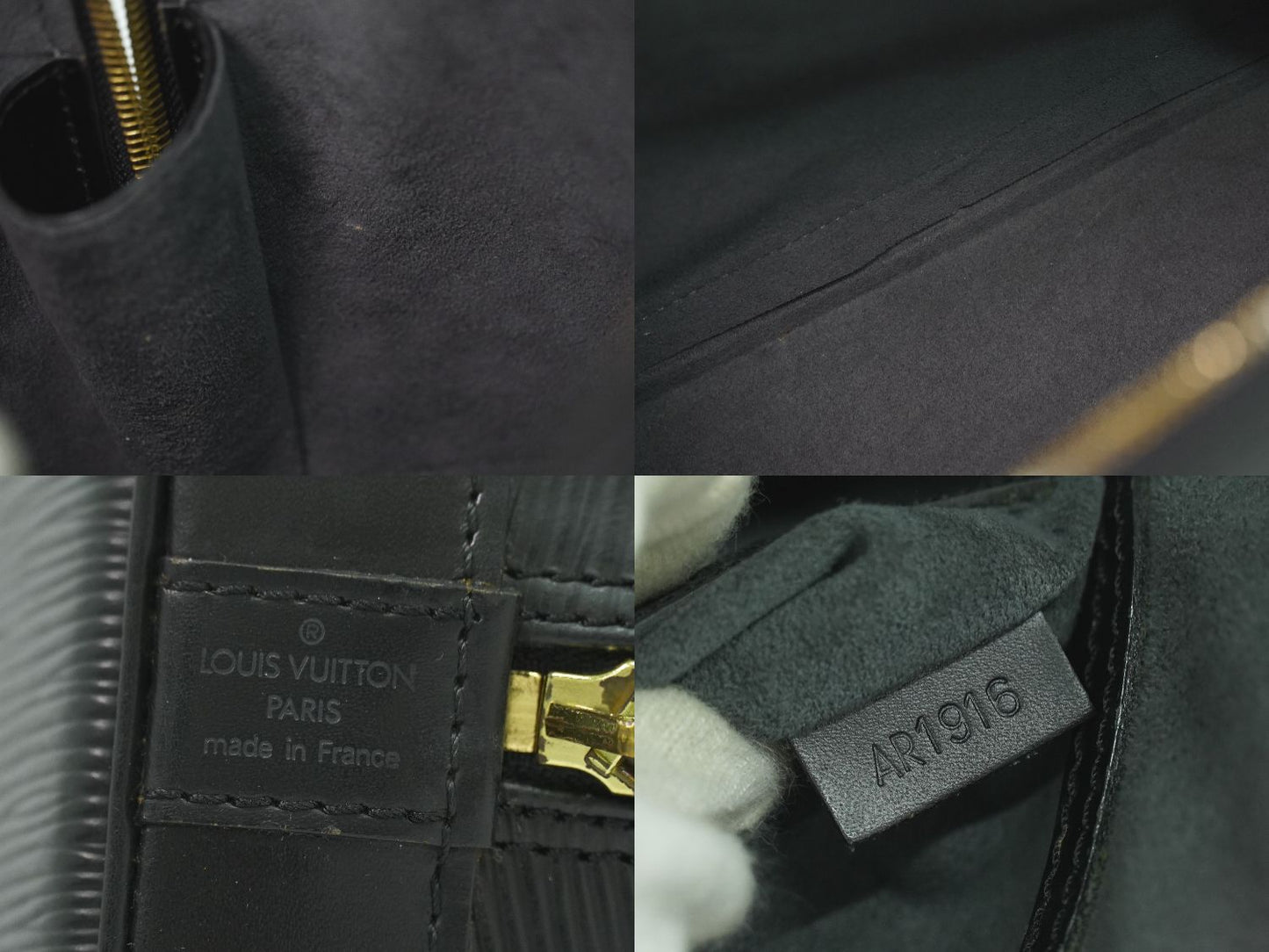 LOUIS VUITTON アルマ エピ レザー ハンドバッグ ノワール M52142