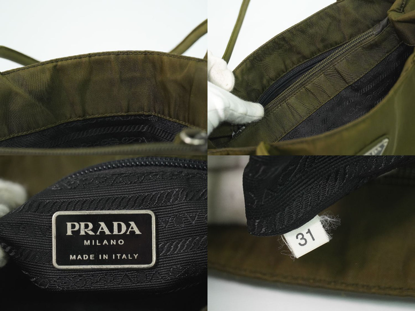 PRADA トートバッグ カーキ