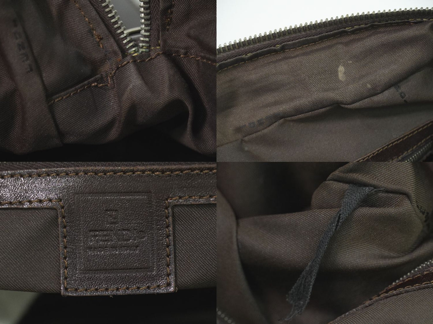 FENDI ズッカ 2WAY ビジネスバッグ ブラウン