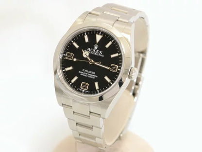Rolex ROLEX Explorer 1 watch random number 2013 AT automatic winding black dial 214270 men's Explorer watch watch used