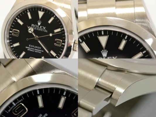 Rolex ROLEX Explorer 1 watch random number 2013 AT automatic winding black dial 214270 men's Explorer watch watch used