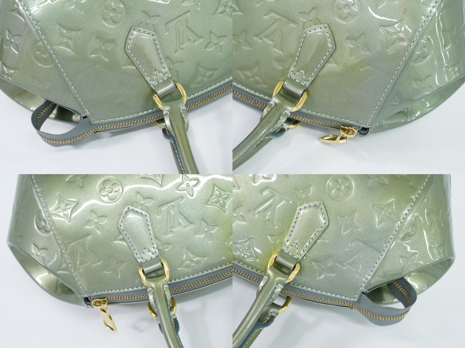 LOUIS VUITTON LV シャーウッド PM ヴェルニ レザー ハンドバッグ M91560