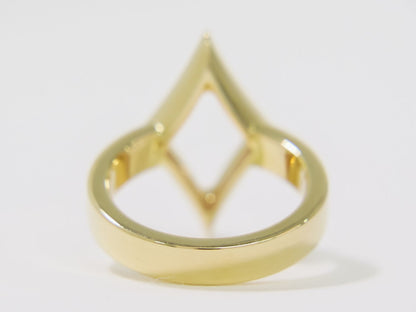 Chopard ひし形 モチーフ ダイヤモンド 750 YG リング 指輪 9.5号