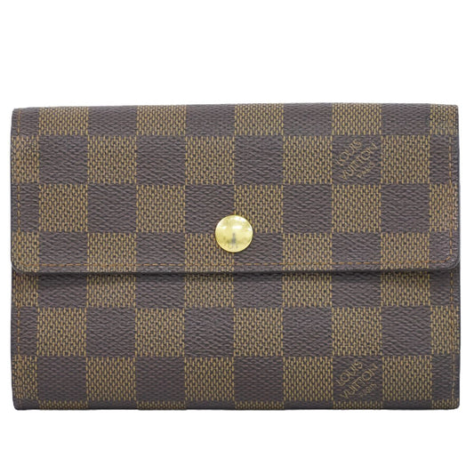 LOUIS VUITTON LV ポルトフォイユ アレクサンドラ ダミエ エベヌ 折財布 N63067