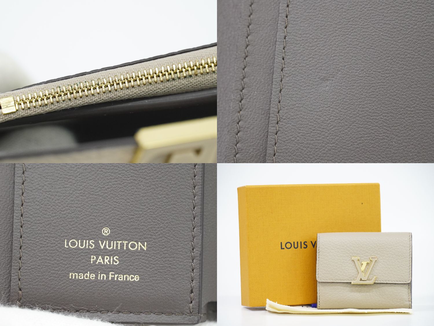 LOUIS VUITTON LV ポルトフォイユ カプシーヌ XS トリヨン レザー 折財布 M68587