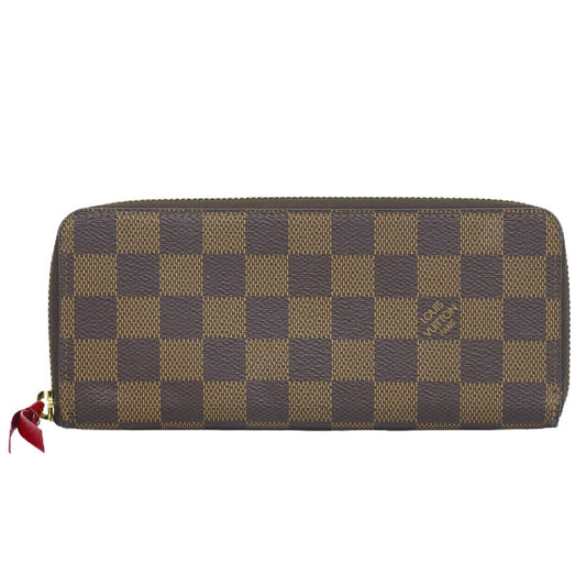 LOUIS VUITTON LV ポルトフォイユ クレマンス ダミエ エベヌ 長財布 N60534