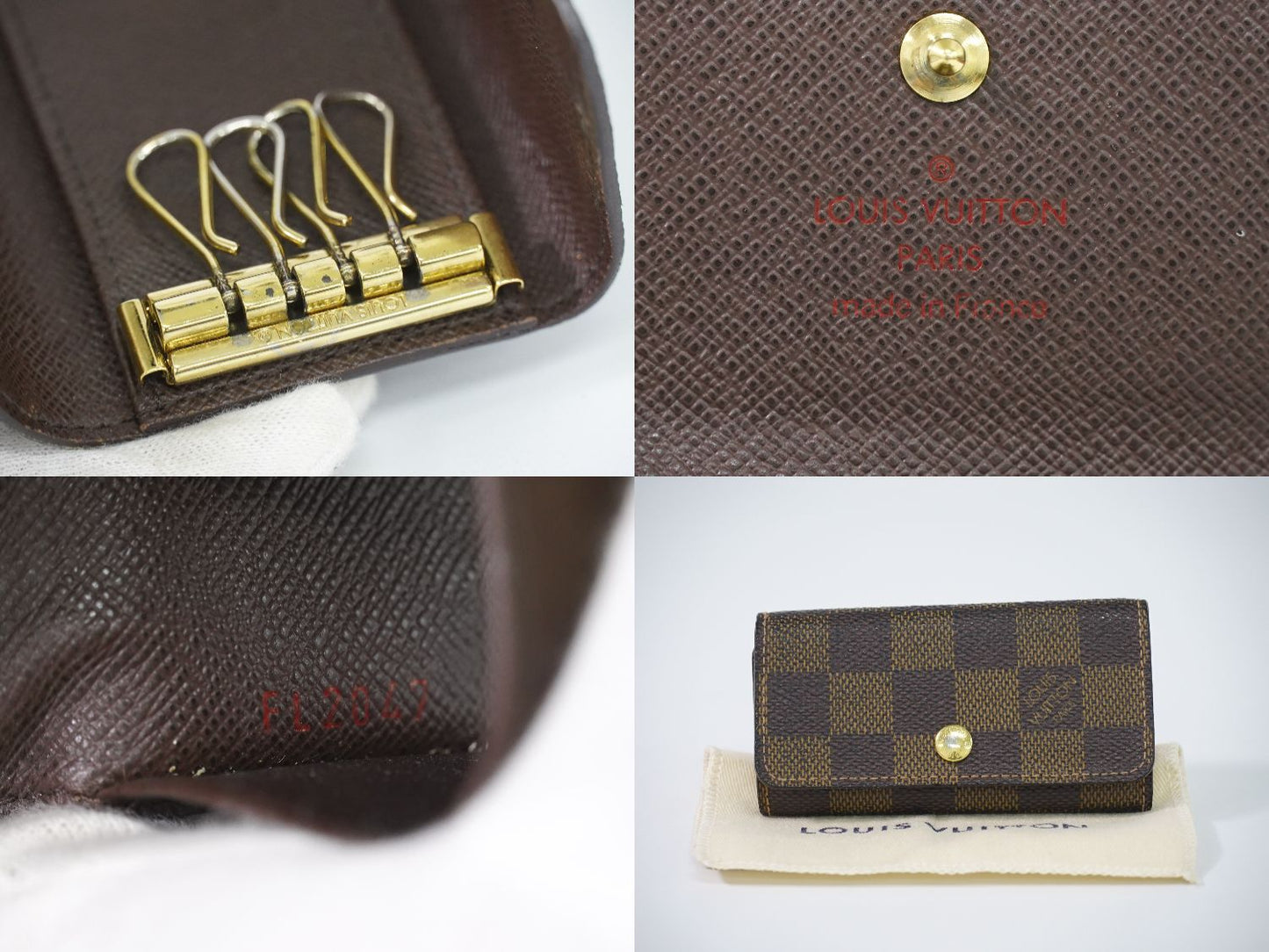 LOUIS VUITTON LV ミュルティクレ 4 ダミエ エベヌキーケース N62631