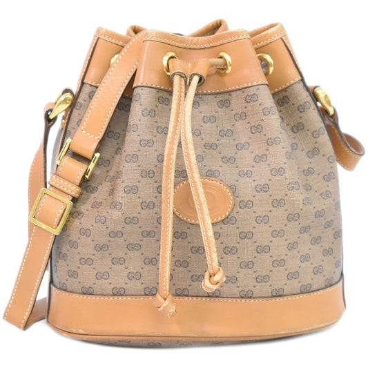GUCCI オールドグッチ マイクロGG ショルダーバッグ ブラウン