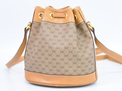 GUCCI オールドグッチ マイクロGG ショルダーバッグ ブラウン