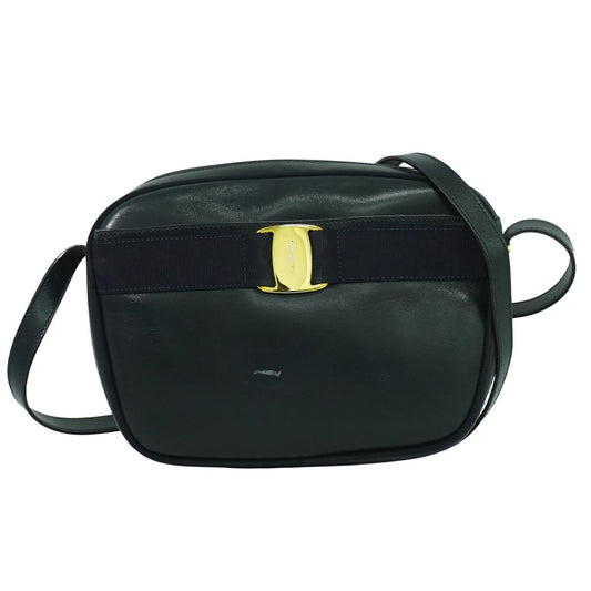 Salvatore Ferragamo ヴァラ ショルダーバッグ ネイビー