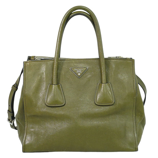 PRADA 2WAY ショルダーバッグ カーキ
