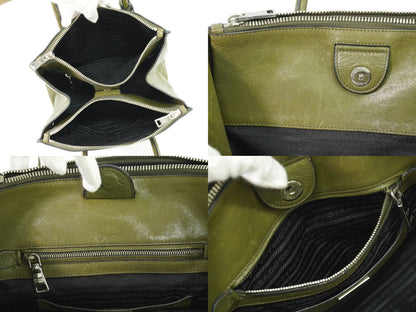 PRADA 2WAY ショルダーバッグ カーキ