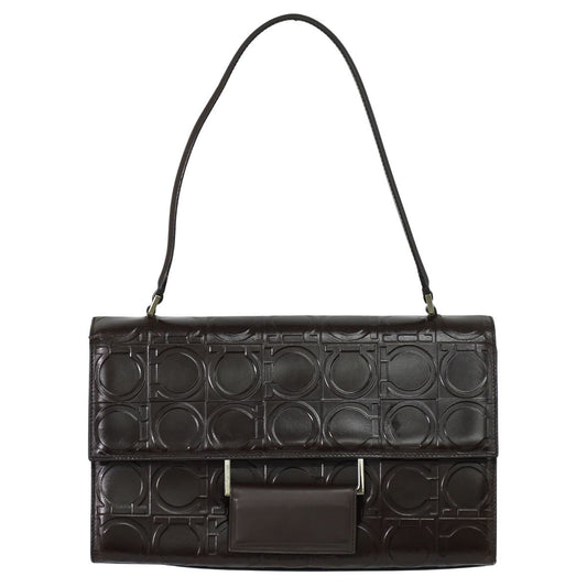 Salvatore Ferragamo ガンチーニ柄 ショルダーバッグ ブラウン