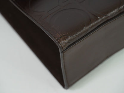 Salvatore Ferragamo ガンチーニ柄 ショルダーバッグ ブラウン