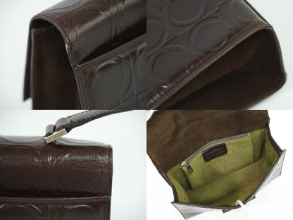 Salvatore Ferragamo ガンチーニ柄 ショルダーバッグ ブラウン